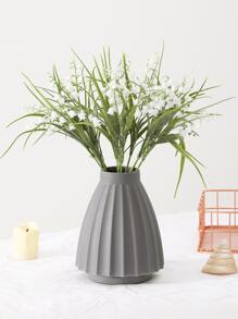 1 bình hoa nhựa màu xám - Xám - Xem 5