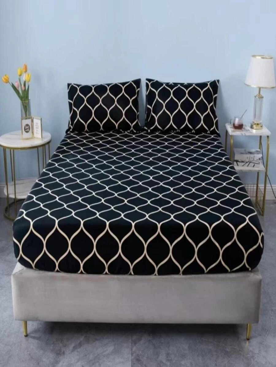 3pcs Hoạt động In Polyester Bộ trang tính được trang bị , Chống bụi Vỏ nệm , Gầy Ga trải giường Không có Giường Lanh , không phai - Nhiều màu - Xem 1