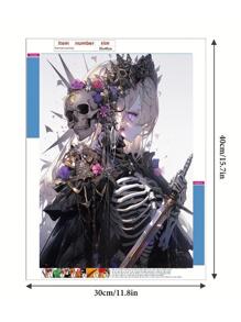 1 Bộ Tranh Gắn Đá Họa Tiết Đầu Lâu - Nhiều màu - Xem 2