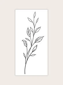 1sheet Leaf Pattern Tattoo Sticker