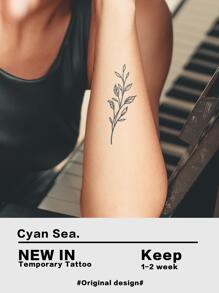 1sheet Leaf Pattern Tattoo Sticker