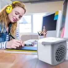 Portable Mini AC Air Conditioner Personal Cooling Fans Bedroom Air Cooler Fan - White - View 4