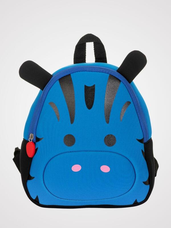 Mochila Escolar Infantil Menino Menina de Costas Pinguim Zebra Panda