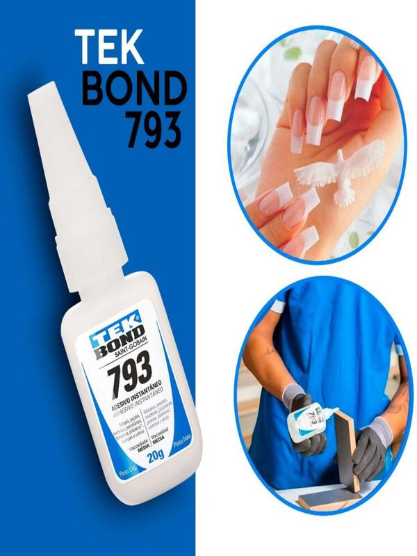 Cola De Unha Instantânea Tek Bond Antientupimento Super Cola Tudo 793 20g