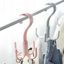 1個可旋轉四爪掛鉤、多功能衣櫃包掛鉤、免釘塑膠紮帶鉤、收納架 - 綠色 - 查看 5