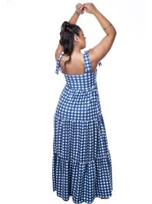 Plus Size Dresses - Navy Blue - View 2