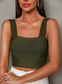 Women Tank Tops & Camis - 軍綠色 - 查看 3