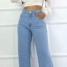 Women Jeans - 藍色 - 查看 3