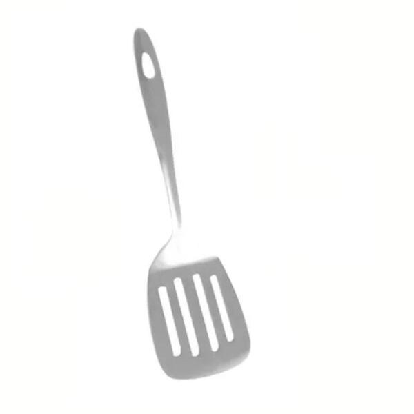 Espátula Vazada Aço Inox Utensílio Cozinha