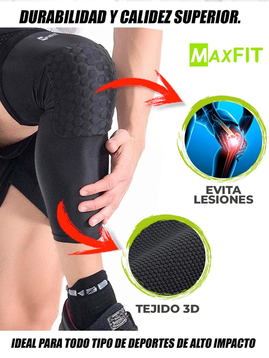 MAXFIT SPORTS Rodillera Elástica De Protección Y Compresión Maxfit Bc201 - Negro - Ver 1