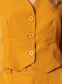 Women Two-piece Outfits - Yellow - View 3
