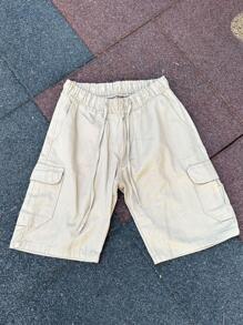 Men Shorts - 米色 - 查看 5