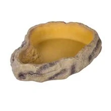 1 PC Reptile Water Bowl Terrarium Water Dish Food Feeding Bowl for Reptile Amphibian Pets Large(11"x 8"x 2.4") - Yellow - View 6