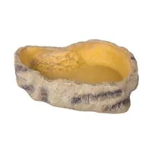 1 PC Reptile Water Bowl Terrarium Water Dish Food Feeding Bowl for Reptile Amphibian Pets Large(11"x 8"x 2.4") - Yellow - View 5