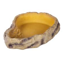 1 PC Reptile Water Bowl Terrarium Water Dish Food Feeding Bowl for Reptile Amphibian Pets Large(11"x 8"x 2.4") - Yellow - View 3