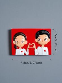 1 件创意结婚证书设计磁性 3D 冰箱装饰，厨房磁铁石装饰最佳礼物