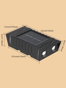 4入组/套4LEDABS太陽能燈籠,現代白色燈掛壁式戶外太陽能燈適用於花園 - 白色 - 查看 7