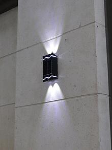 4入组/套4LEDABS太陽能燈籠,現代白色燈掛壁式戶外太陽能燈適用於花園 - 白色 - 查看 6