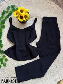 Women Two-piece Outfits - 黑色 - 查看 1