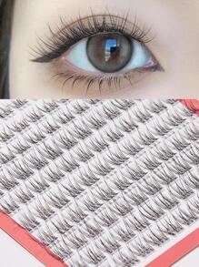 假睫毛，1盒10-12毫米簇状单根假睫毛自然交叉可重复使用假睫毛簇状睫毛分段睫毛睫毛簇，睫毛簇，单根睫毛，睫毛，假睫毛