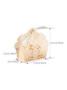 25pcs Shell Shaped Gift Boxes, Wedding Favors, Creative Packaging - Champagne - View 4