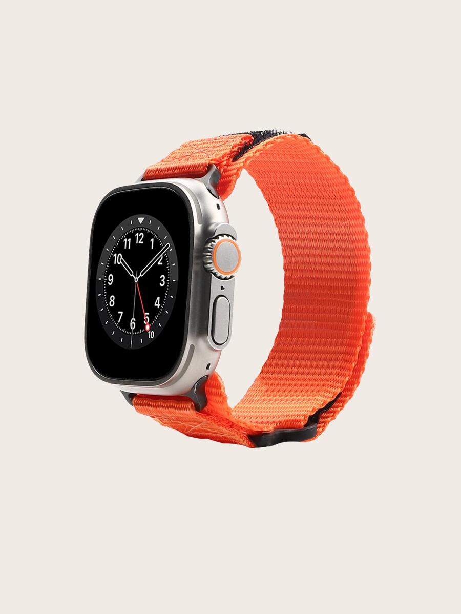 素色錶帶適用於Apple Watch - 橘色 - 查看 1
