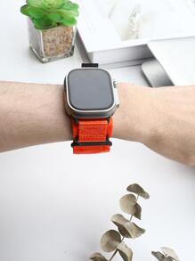 素色錶帶適用於Apple Watch - 橘色 - 查看 5