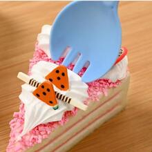 30pcs/Pack Disposable Mixed Color Forks & Spoons, Halloween Cake Forks, Fruit Salad Forks, Birthday Cake Forks, Individually Packaged Fruit Forks & Dessert Spoons, Cake Utensils - Multicolor - View 5