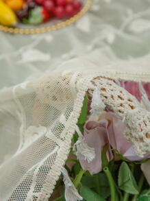 1入組淺褐色的鏤空樹枝&小鳥樣式野餐墊合適的適用於戶外運動,&攝影 - 米色 - 查看 7