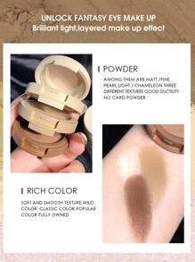 HERORANGE Sombra de ojos tricolor, mate Crea maquillaje de ojos multicapa - Multicolor - Ver 3