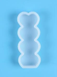 1 Khuôn Silicon, Khuôn Silicon Tự Làm Thiết Kế Hình Trái Tim Để Làm Nến - trắng - Xem 5