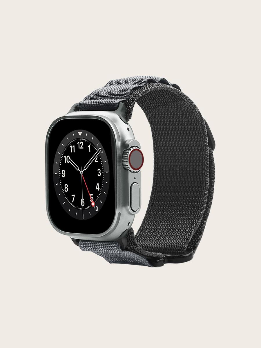 Dây đeo đồng hồ màu trơn Tương thích với Apple Watch - Xám - Xem 1
