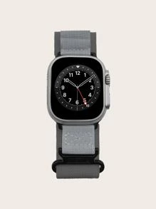 Dây đeo đồng hồ màu trơn Tương thích với Apple Watch - Xám - Xem 4