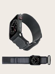 Dây đeo đồng hồ màu trơn Tương thích với Apple Watch - Xám - Xem 5