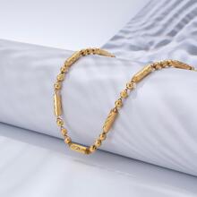 1 Pc European And American Fashion Gold Atmosphere Chain Necklace For Men And Women - Gold - View 3