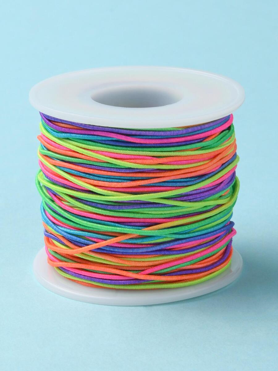 1 cuộn Xấp Xỉ 50m Sợi Thun Nhiều Màu Sắc Để Tự Làm Trang Sức, Thích Hợp Cho Vòng Cổ & Vòng Tay - Nhiều màu - Xem 1