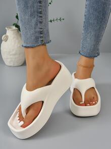 Giày bệt dày và Dép nêm Nữ - trắng - Xem 6