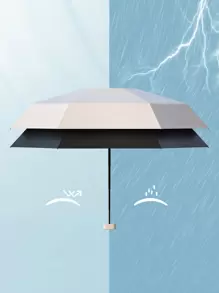 Rainballet 1把便携式胶囊伞，带伞套，防紫外线、防晒、防水，适合旅行和日常使用。男孩情人节爱心图案，夏季降温，海滩，旅行，春夏之选，伴娘礼物，房间装饰，男士，女士，母亲节礼物，花园，夏季，海滩，房间装饰，柔软舒适，海滩必备，毕业季，毕业典礼，祝贺毕业，毕业派对，旅行徒步必备，露营必备，便携式工具，夏季必备，夏季便携式，雨伞 - 杏色 - 查看 6