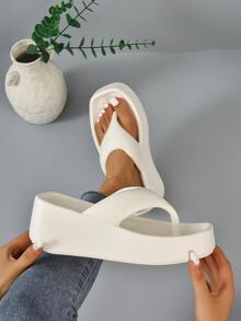Giày bệt dày và Dép nêm Nữ - trắng - Xem 11