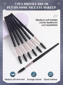 7PCS Eye Black Stick Mascara Brush Is Suitable For Eyebrow And Eyelash Extender, Which Can Be Used Repeatedly