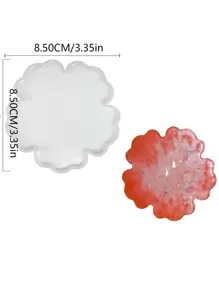 Khuôn cốc nhựa Epoxy hình hoa pha lê tự làm bằng silicon - trắng - Xem 4