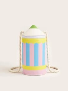 1 cô gái khối màu bút chì thiết kế túi mới lạ - Nhiều màu - Xem 2