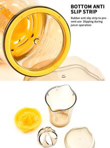 Exprimidor manual de cítricos, vaso para zumo de naranja, limón y pomelo - Amarillo - Ver 5