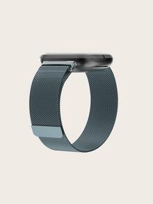 Magnetic Zinc Alloy Watchband Compatible With Fibit Versa 3/4 - Dark Grey - View 4