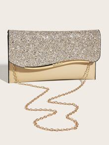 Long lanh lấp lánh, sáng bóng quyến rũ, thanh lịch, tinh tế Túi ly hợp nữ có nắp trang trí bằng kim cương giả cho bữa tiệc tối, túi buổi tối cho cô gái dự tiệc, phụ nữ, dành cho nữ Hoàn hảo cho bữa tiệc, đám cưới, vũ hội, bữa tối / tiệc, cho cocktail Món quà tốt nhất cho phụ nữ - Màu be - Xem 4