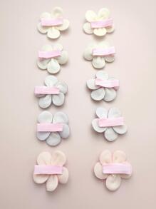 10pcs Girls Hair Clips, Velvet Stripe Solid Color Pearl Flower, Girls Non-Damaging Hair Accessories Barrettes, Suitable For Daily And Holiday Wear, All Seasons - Multicolor - View 3