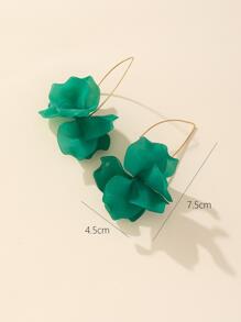Tropiscape 1pair New Design Fashionable Long Floral Resin Earrings For Women, Exaggerate Elegant And Versatile. Beach