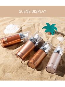 HANDAIYAN Highlighter Body Lotion: Brightening Serum For Long-Lasting, Natural-Looking Glow-Perfect For Summer Beaches, Pool Parties, Halloween, And Christmas Gifts. Ideal As A Gift For Birthdays, Valentine's Day, And Mother's Day. A Must-Have For Wild Parties - 棕色 - 查看 5