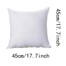 45cm X 45cm White Pillow Core, Plush Cushion Insert, Waist Back Support Pillow Filler - White - View 5