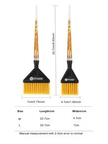 1 件时尚美发沙龙专业染发工具大号/中号金色沙漏染发梳 - 彩色 - 查看 5